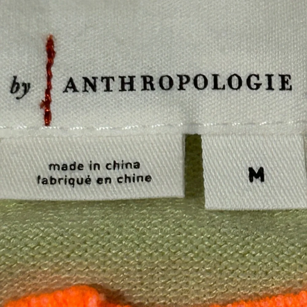 LIKE NEW! Women's Anthropologie Green/Orange Cardigan - MEDIIUM - Picture 8 of 10